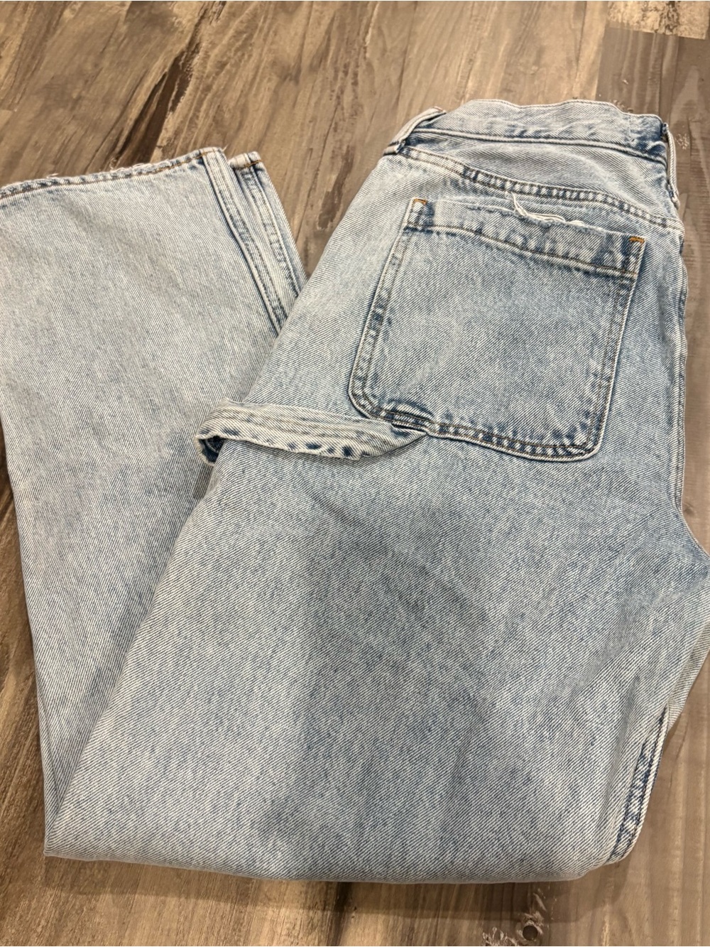 Abercrombie & Fitch Men's Double Knee 90’s Loose Blue Jeans 31x32 - Picture 4 of 9